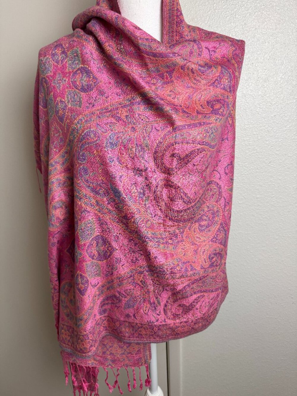 Cashmere 100% Pink Scarf Like NEW